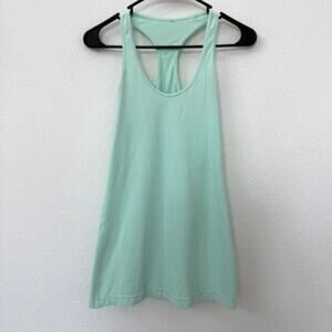 Lululemon Cool Racerback Tank Top Green Seafoam Blue Yoga Gym Racerback Size 6